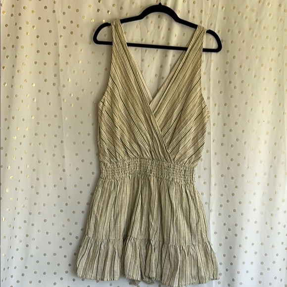 American Eagle Pants - American Eagle Outfitters Striped Cream Romper